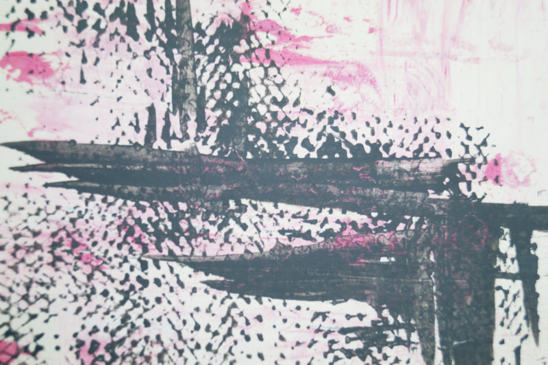 Pink & Grey Acrylic Paint Texture